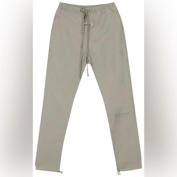 Essentials Fear of God Track Pants in Olive. Size Large.